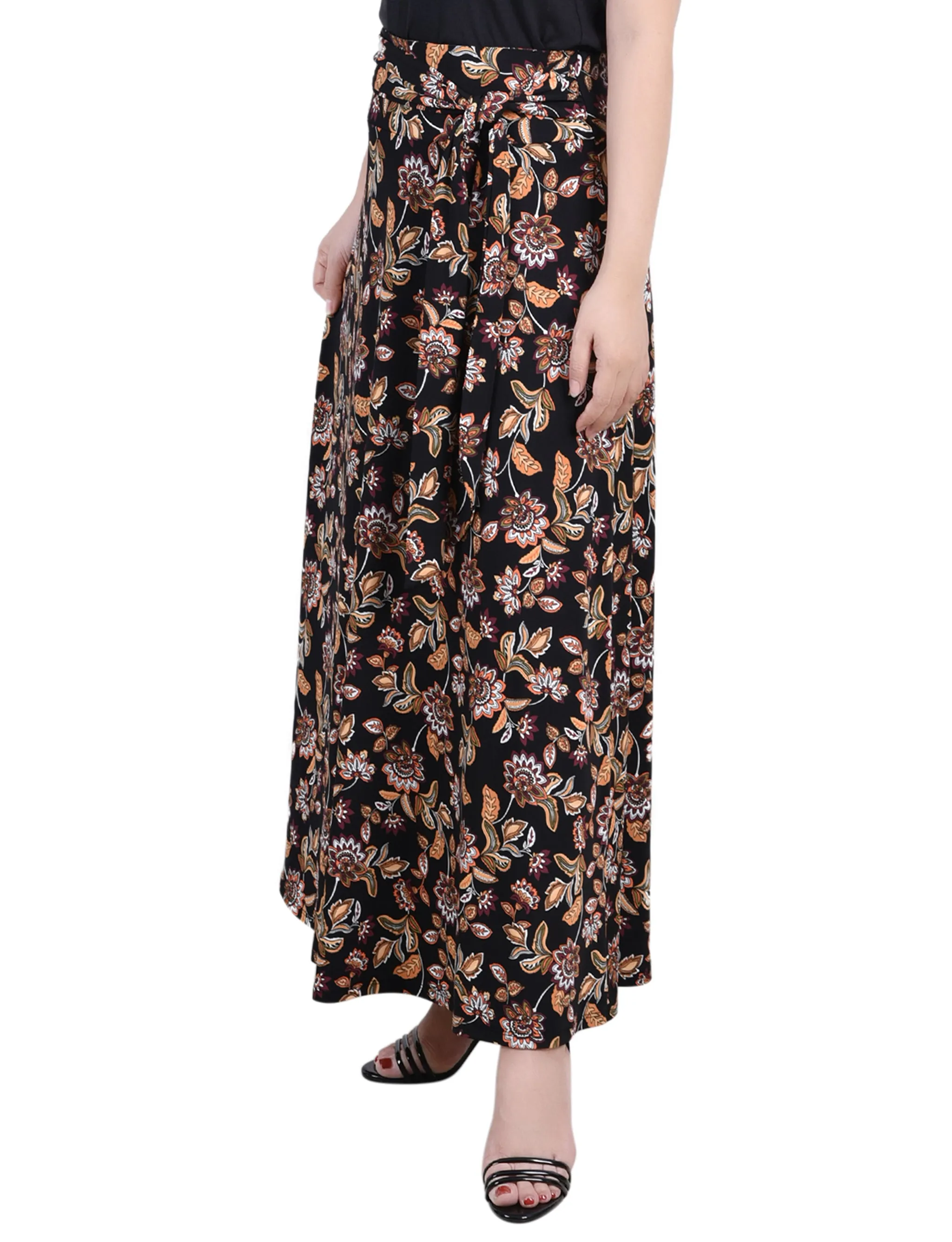 Maxi Skirt With Sash Waist Tie