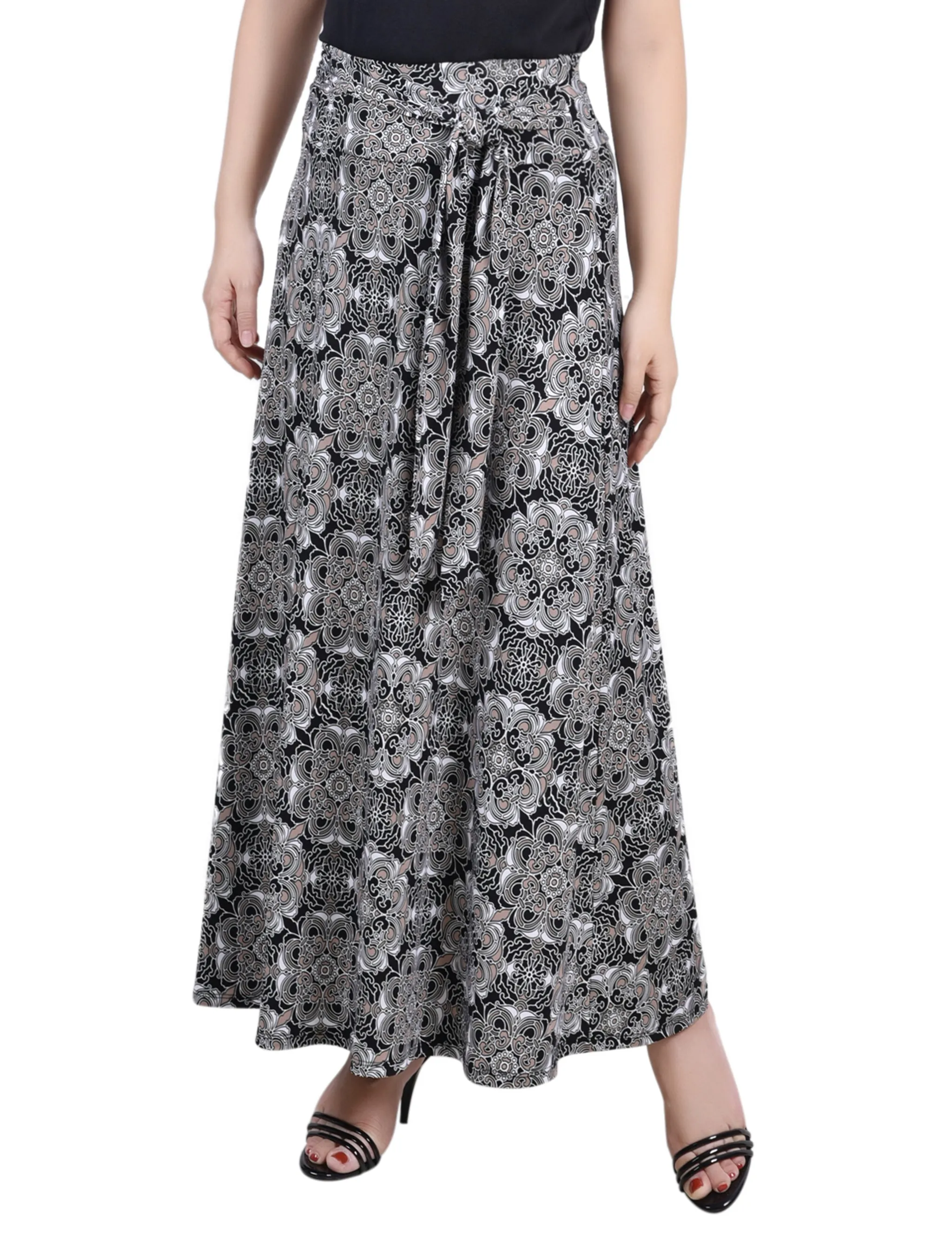 Maxi Skirt With Sash Waist Tie