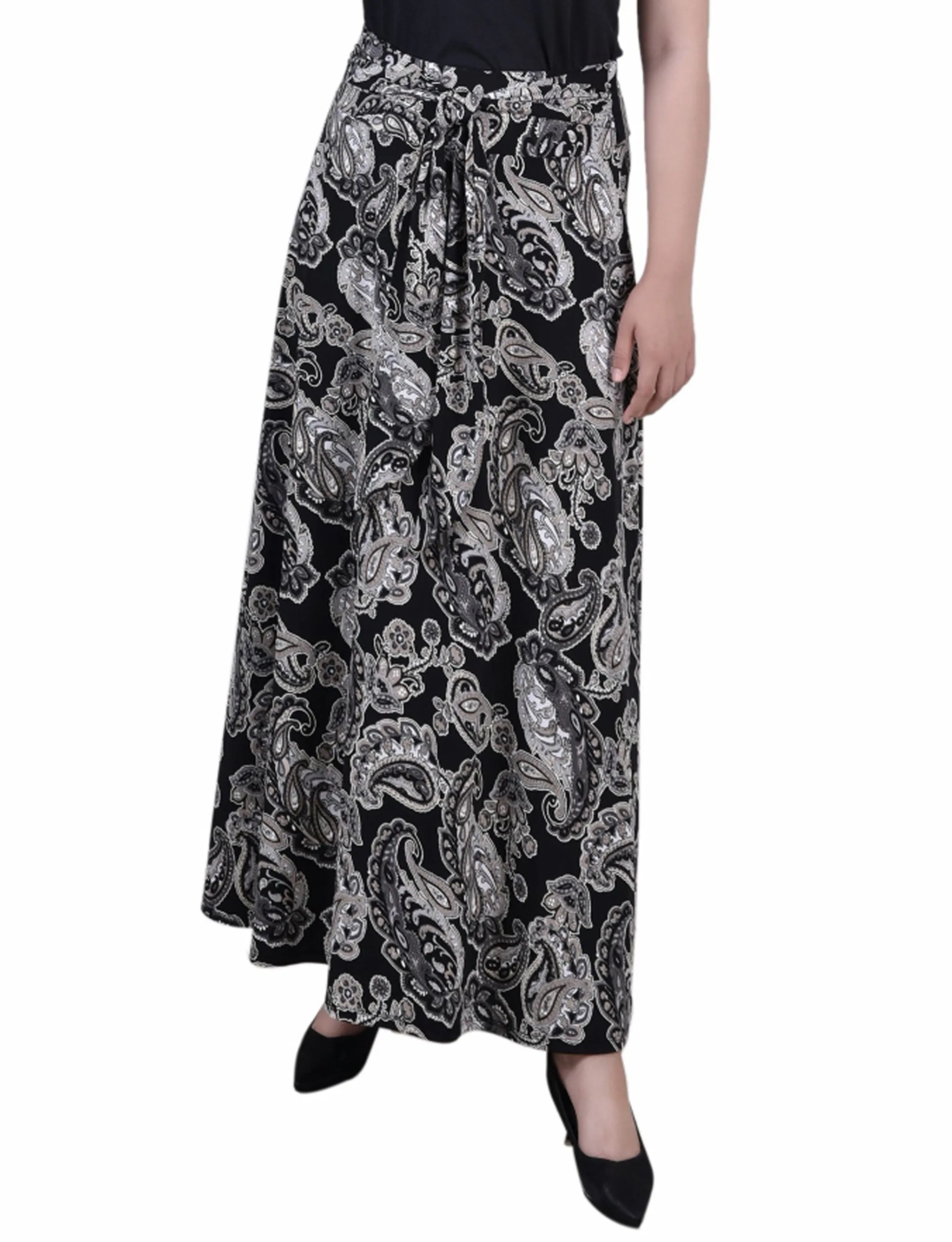 Maxi Skirt With Sash Waist Tie