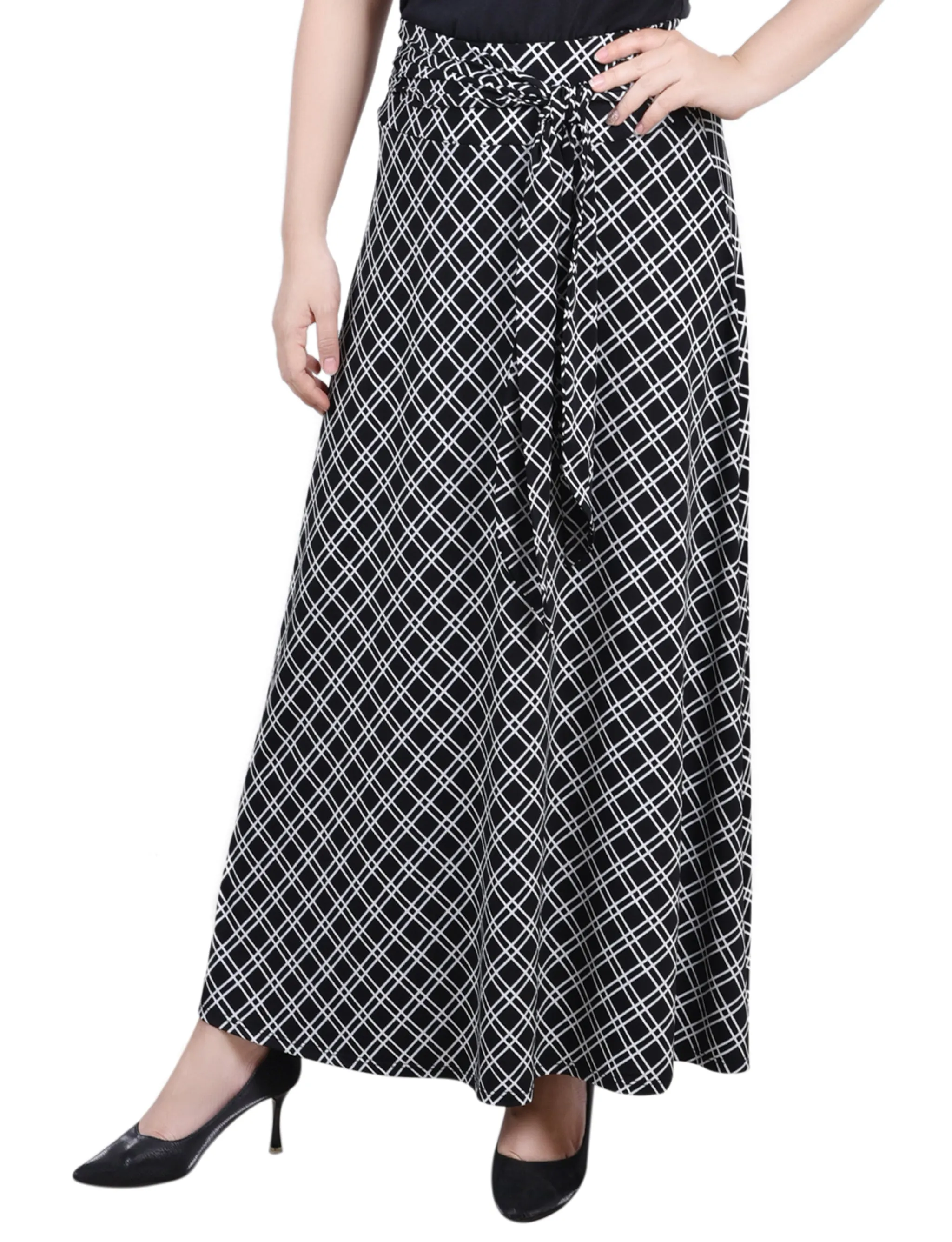 Maxi Skirt With Sash Waist Tie