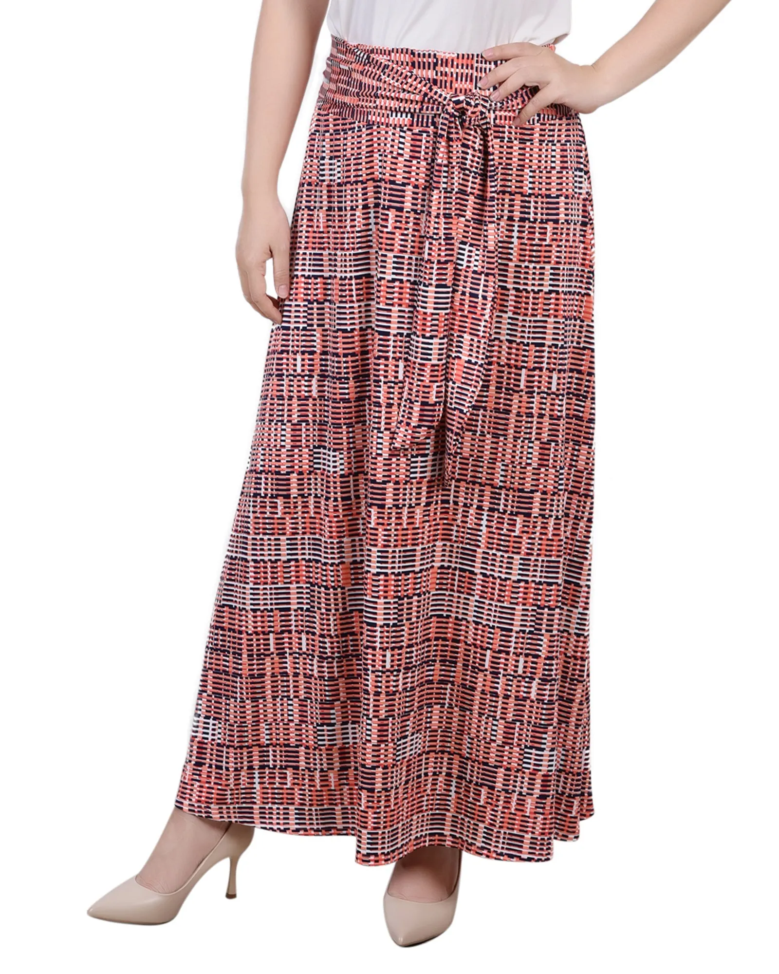 Maxi Skirt With Sash Waist Tie