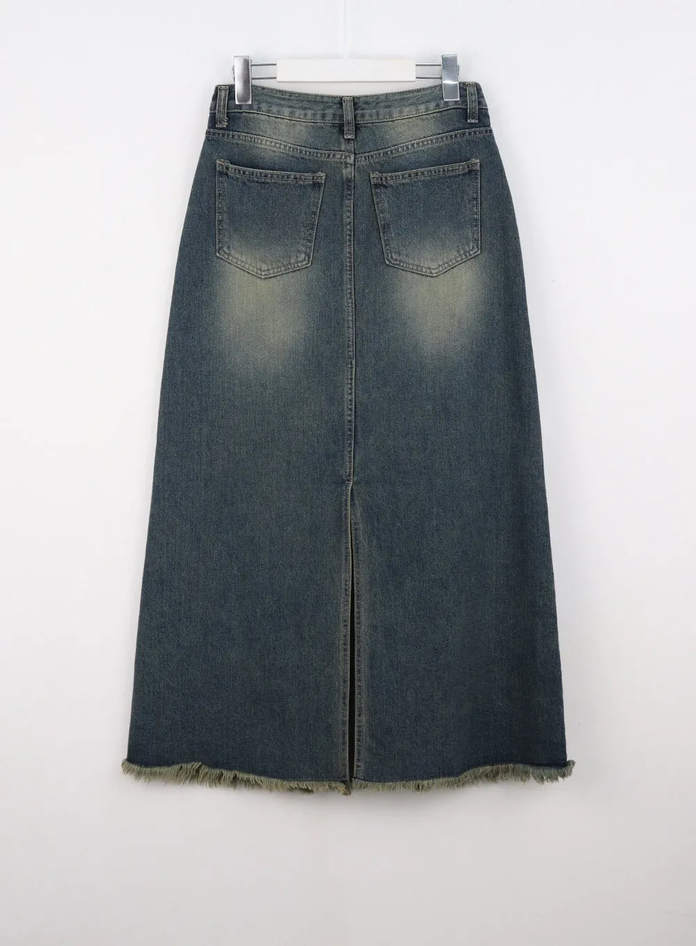 Maxi Wide Denim Skirt CS327