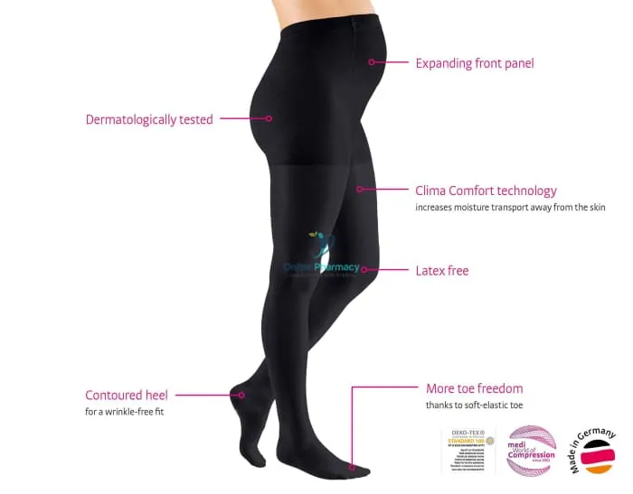 Medi Mediven Elegance Maternity Class 2 Compression Tights - 1 Pair