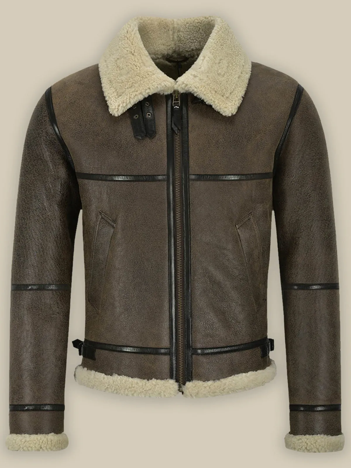 Men's B3 Brown Air Force Shearling Jacket