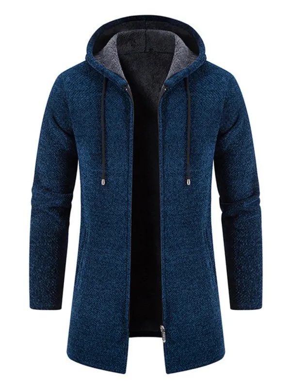 Men's casual  zipper hooded cardigan