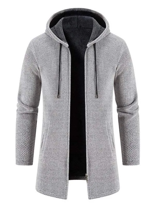 Men's casual  zipper hooded cardigan