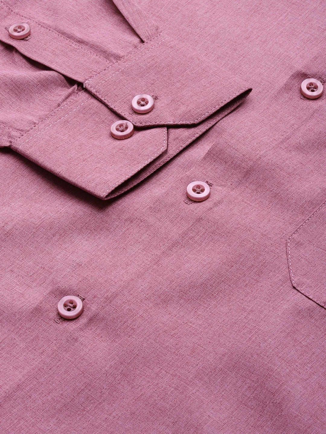 Men's Cotton Magenta Casual Shirt