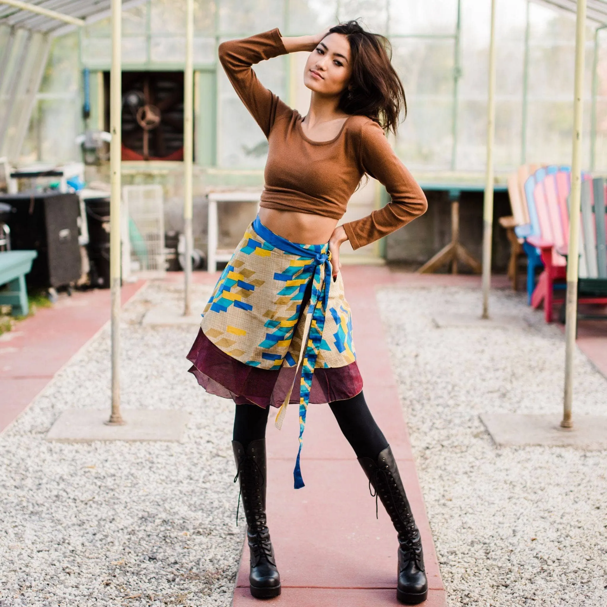 Mini Sari Wrap Skirts