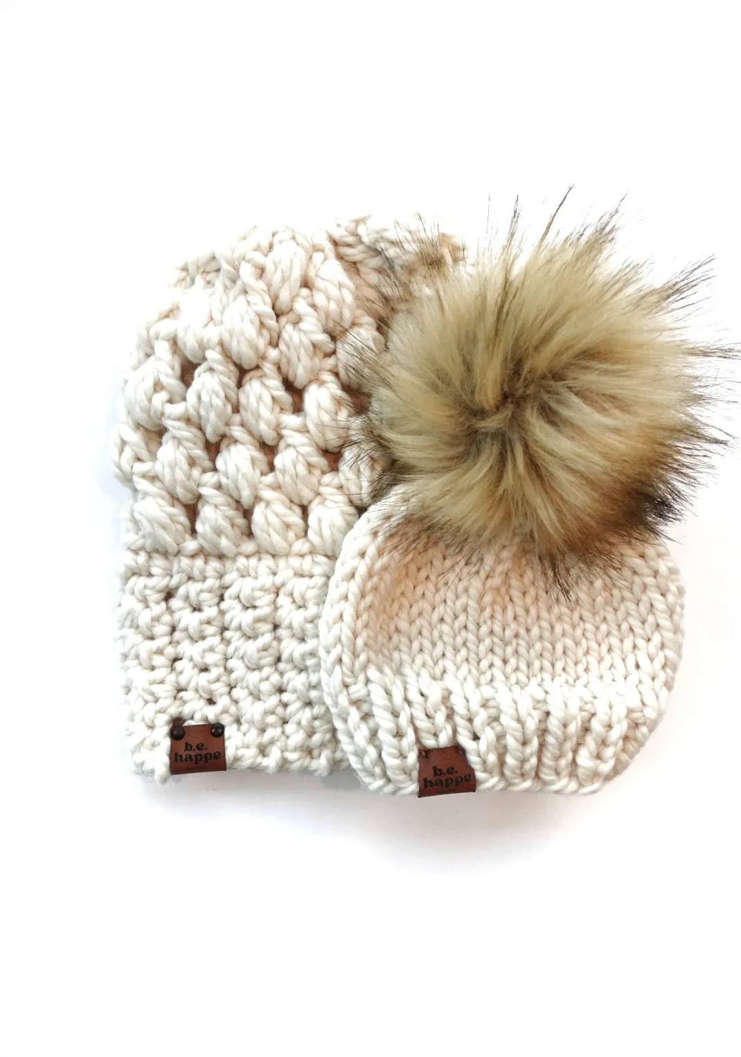 Mommy   Me | Puff Stitch Slouch   Solid | Off White