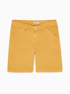 Mustard Romo Boy Cotton Shorts