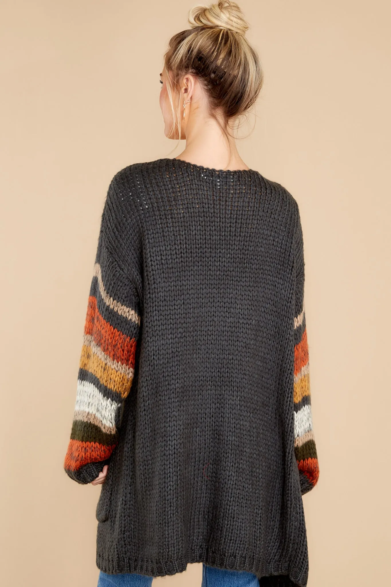 Natural Charm Grey Multi Cardigan