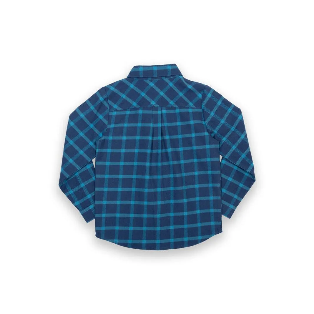 Navy Check Long Sleeve Shirt