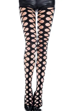 Net Cutout Holes Pantyhose