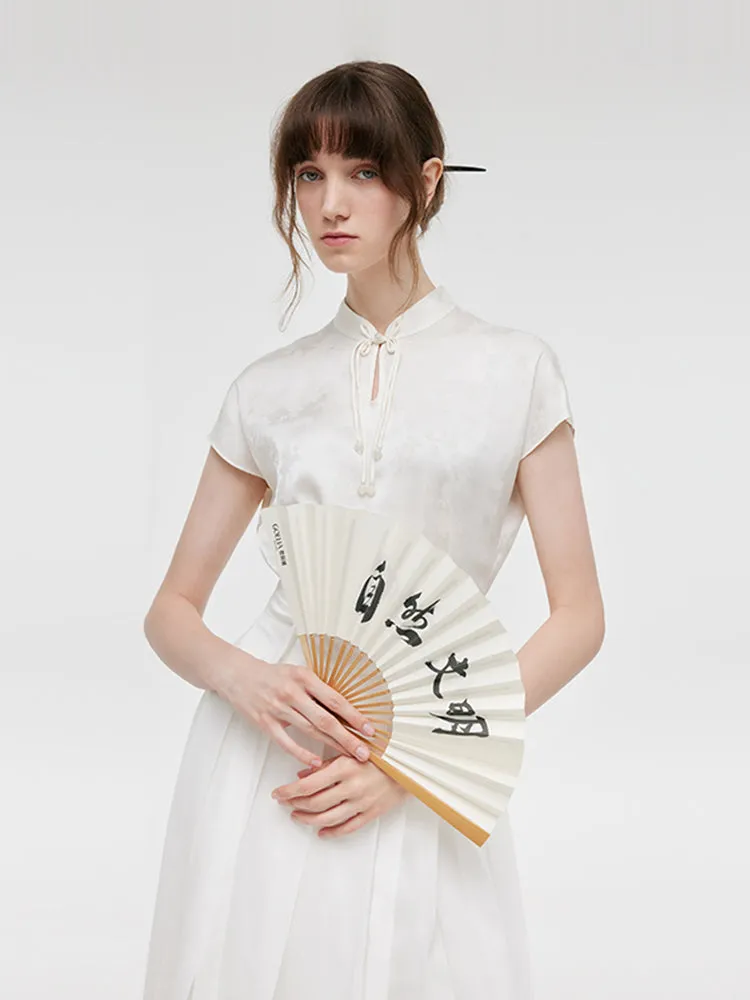 New Chinese-Style Qipao Maxi Dress With Mamianqun And Bottomed Skirt Three-Piece Set