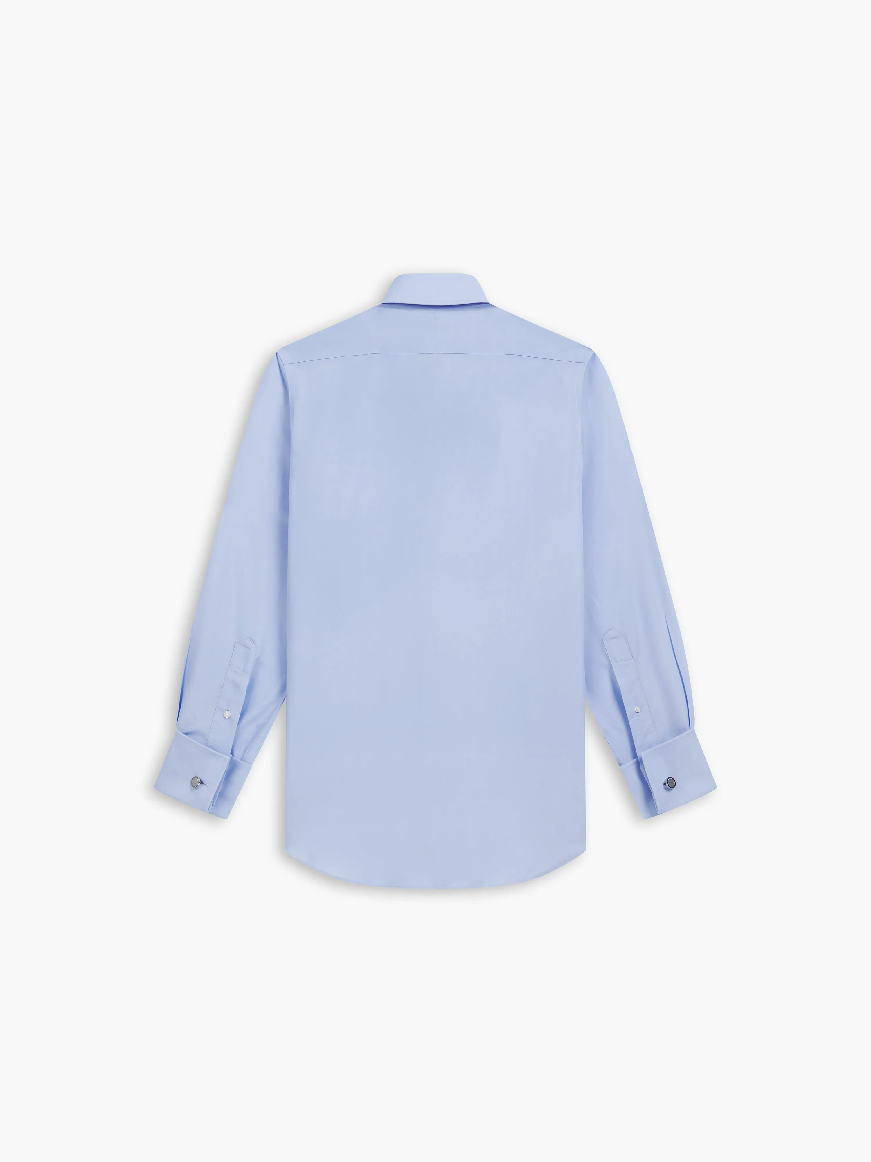 Non-Iron Light Blue Poplin Super Fitted Dual Cuff Classic Collar Shirt