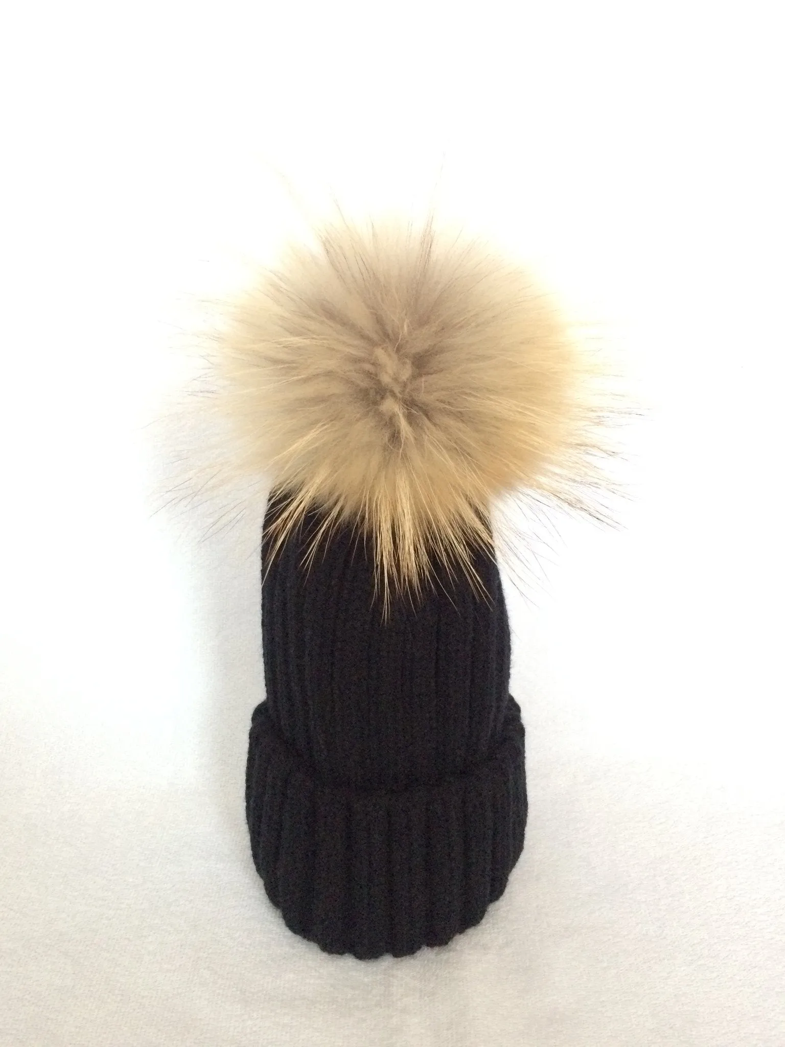 Original Black Natural Fur Pomkin Hat