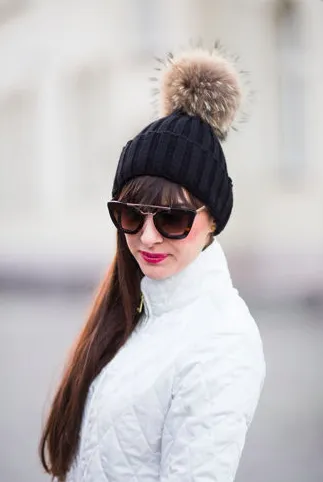 Original Black Natural Fur Pomkin Hat