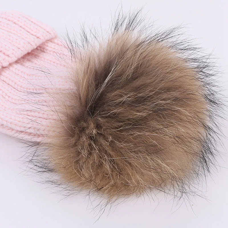 Original Pink Natural Fur Pomkin Hat