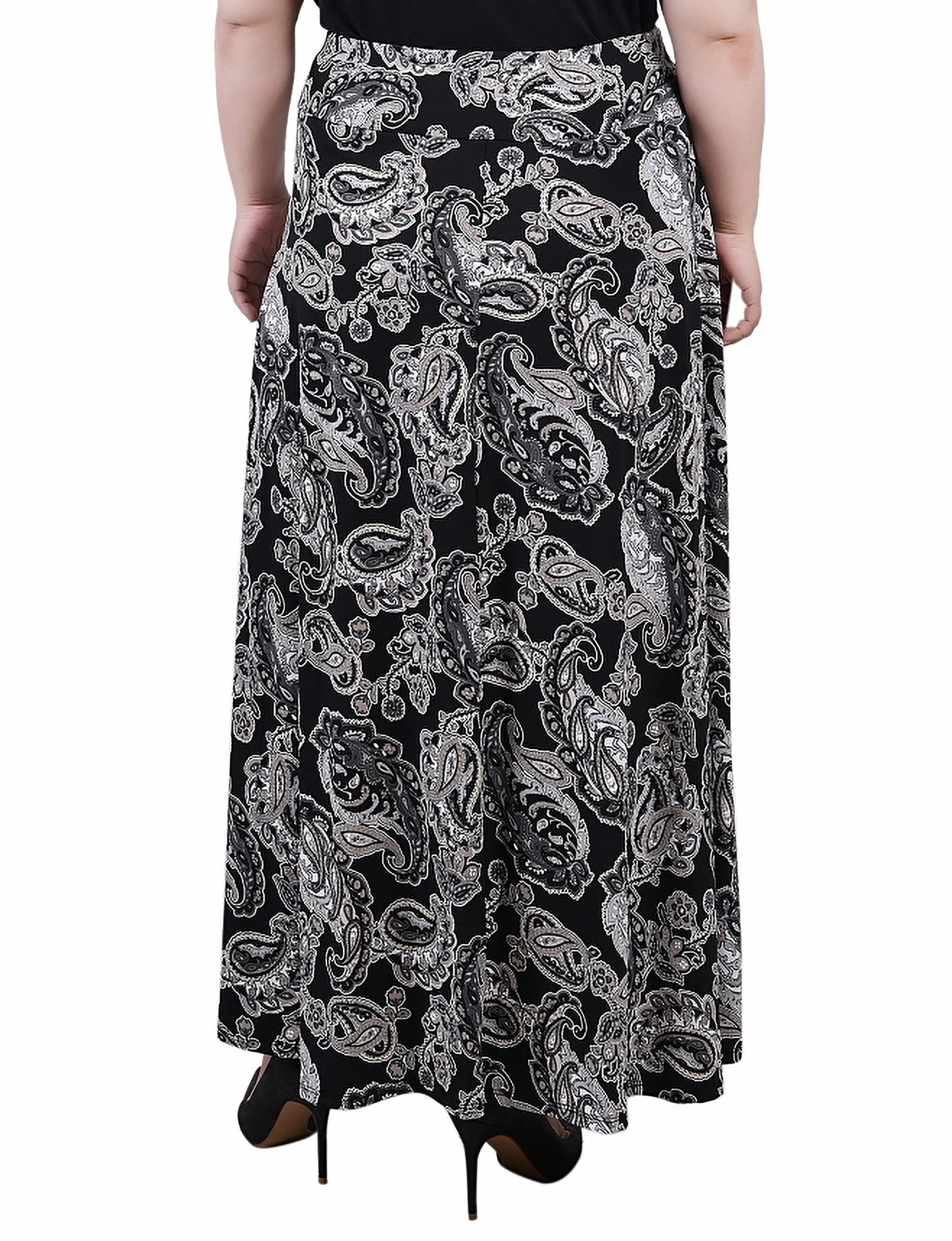 Plus Size Maxi Skirt With Sash Waist Tie