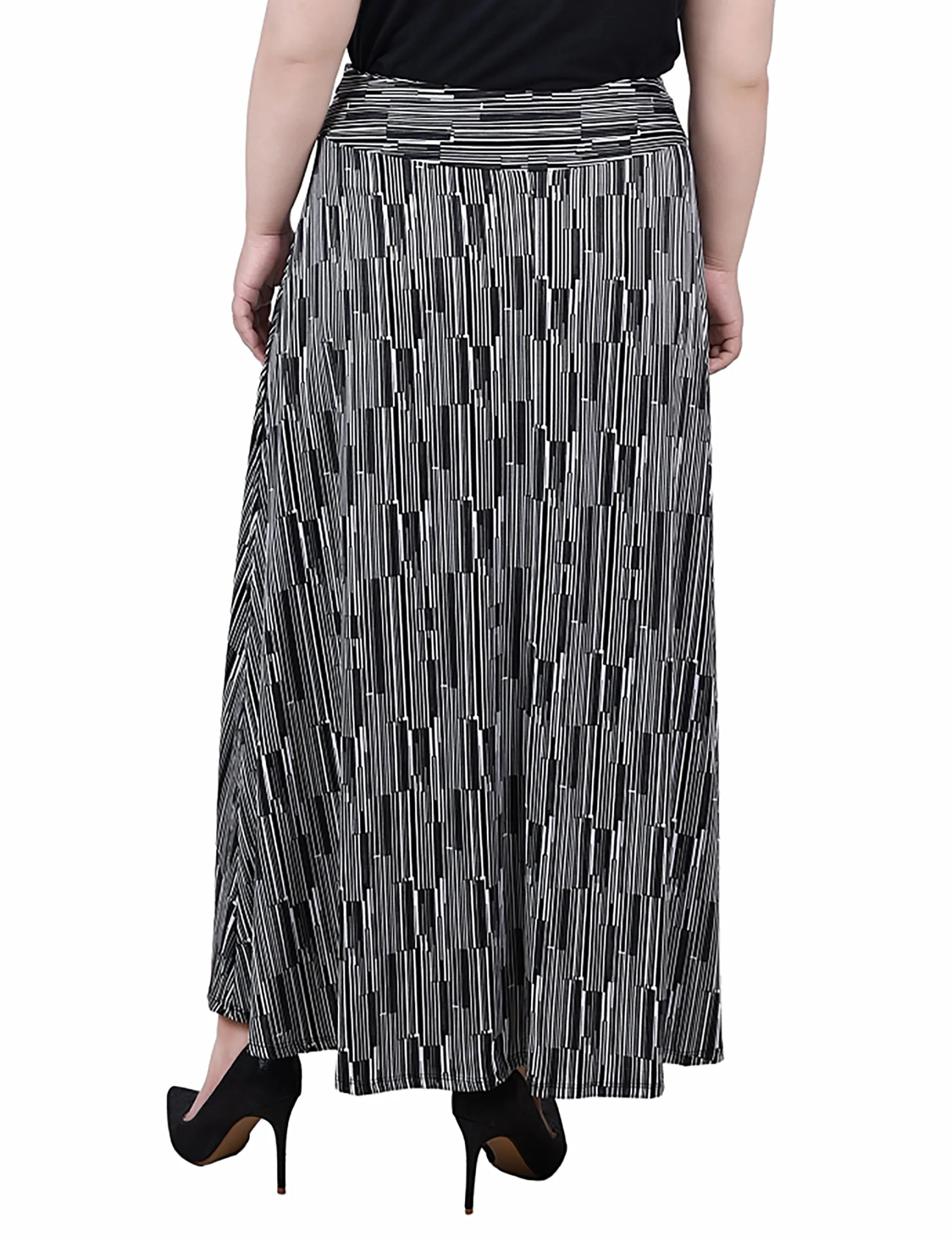 Plus Size Maxi Skirt With Sash Waist Tie