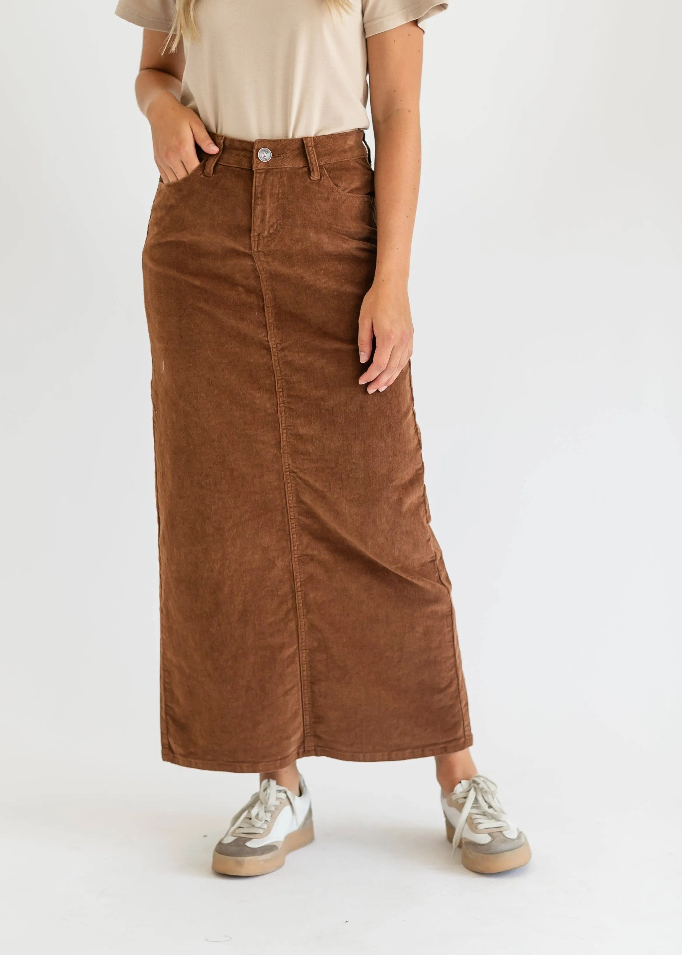 Plus Stella Corduroy Maxi Skirt