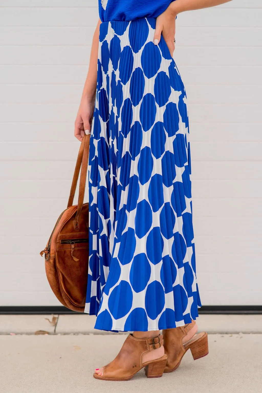 Polka Dot Accordion Maxi Skirt