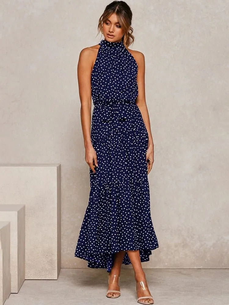 Polka Dot Halter Sundress