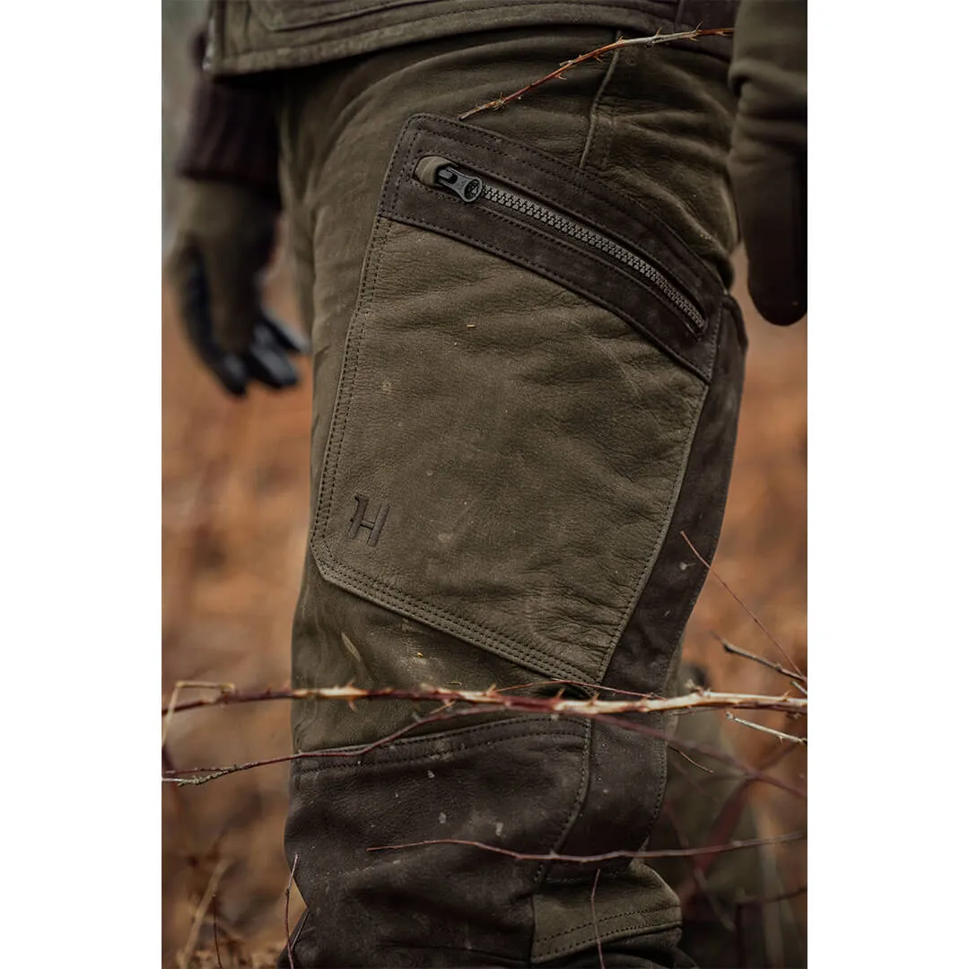 Pro Hunter Leather Trousers - Willow Green by Harkila