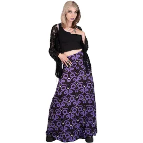 Purple Snake Moon Magick Maxi Skirt