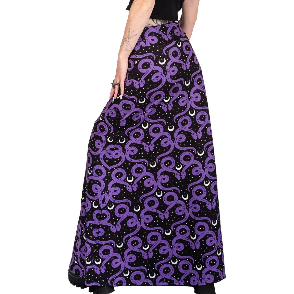 Purple Snake Moon Magick Maxi Skirt