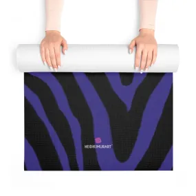 Purple Zebra Foam Yoga Mat, Animal Print Wild & Fun Lightweight 0.25" thick Mat - Printed in USA (Size: 24″x72")