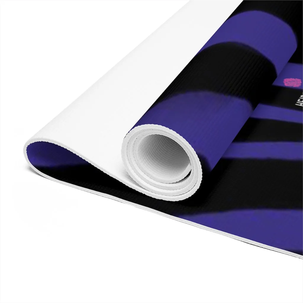 Purple Zebra Foam Yoga Mat, Animal Print Wild & Fun Lightweight 0.25" thick Mat - Printed in USA (Size: 24″x72")