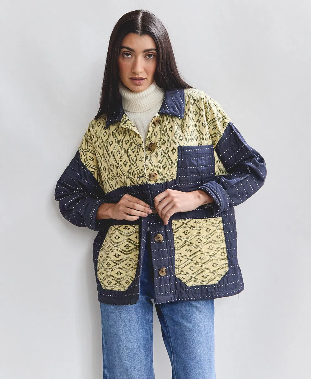 Quilted Chore Jacket - Navy - No. 240522 - Small