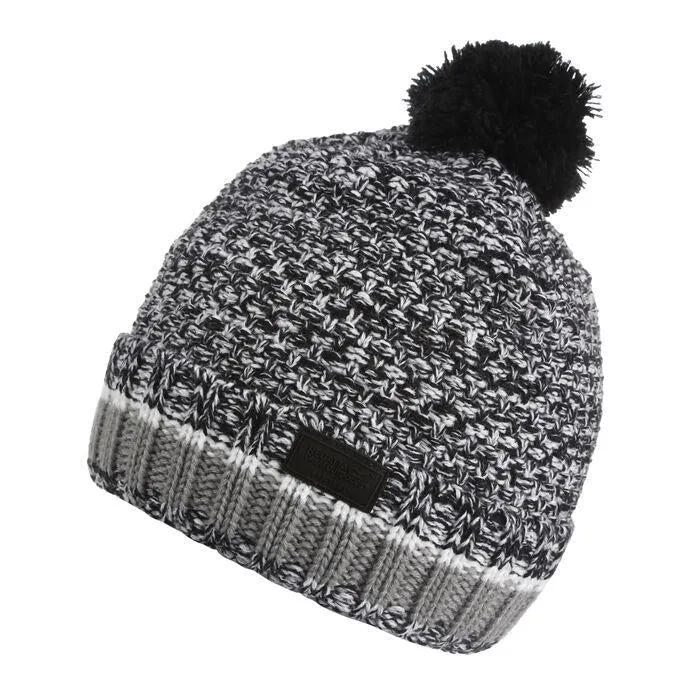 Regatta Mens Davion V Knit Pom Pom Bobble Fleece Lined Beanie Hat