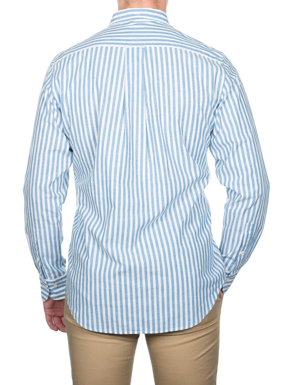 Regular Cotton Linen Stripe Shirt Day Blue