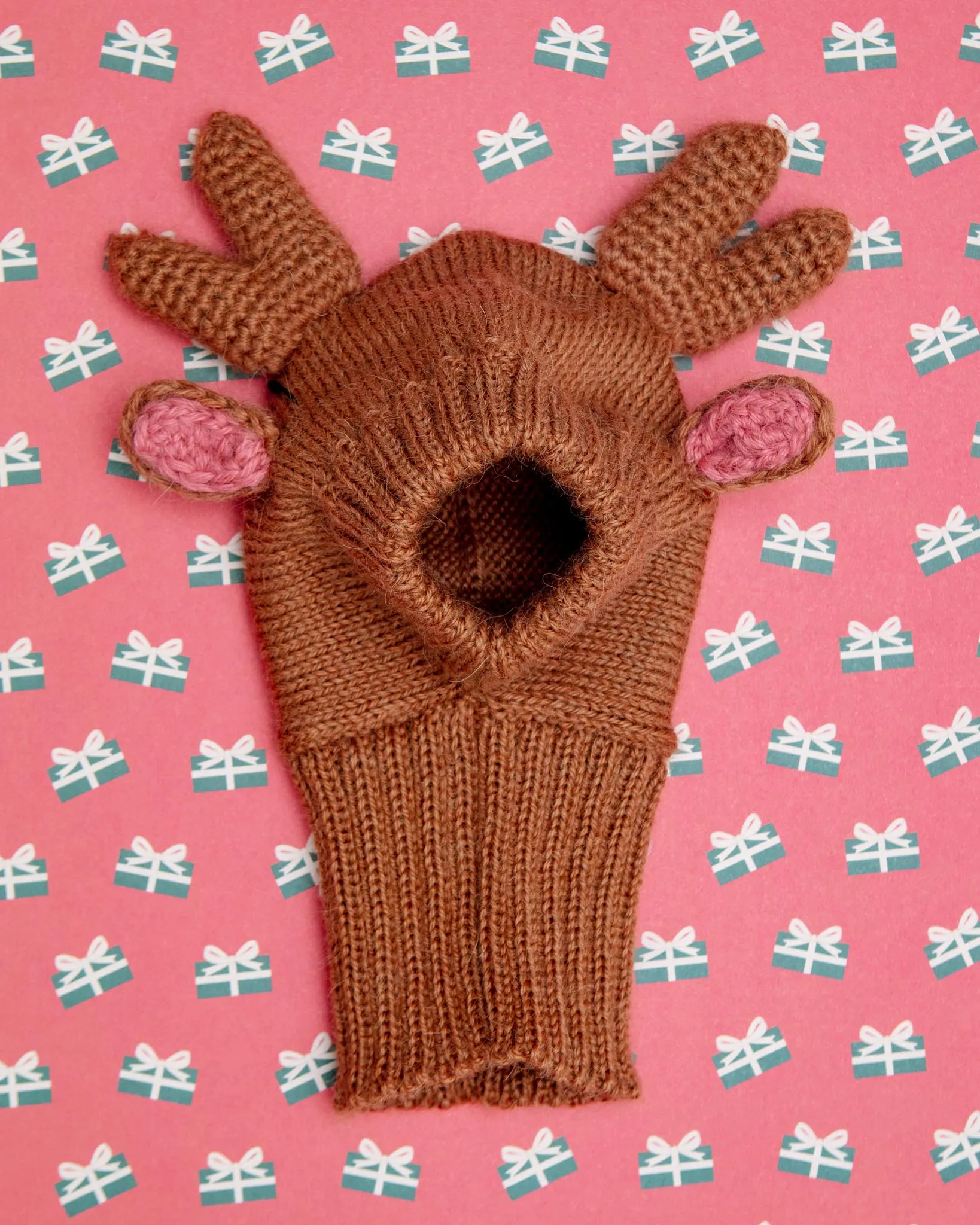 Reindeer Christmas Knit Hat for Dogs