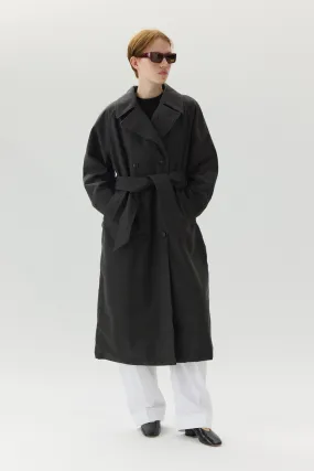 ROOMY TRENCH TECHWOOL AW24 FOREST GREEN