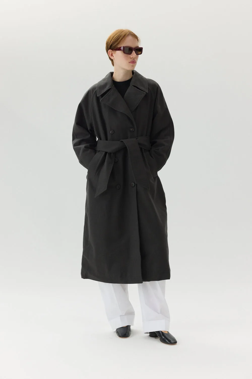 ROOMY TRENCH TECHWOOL AW24 FOREST GREEN