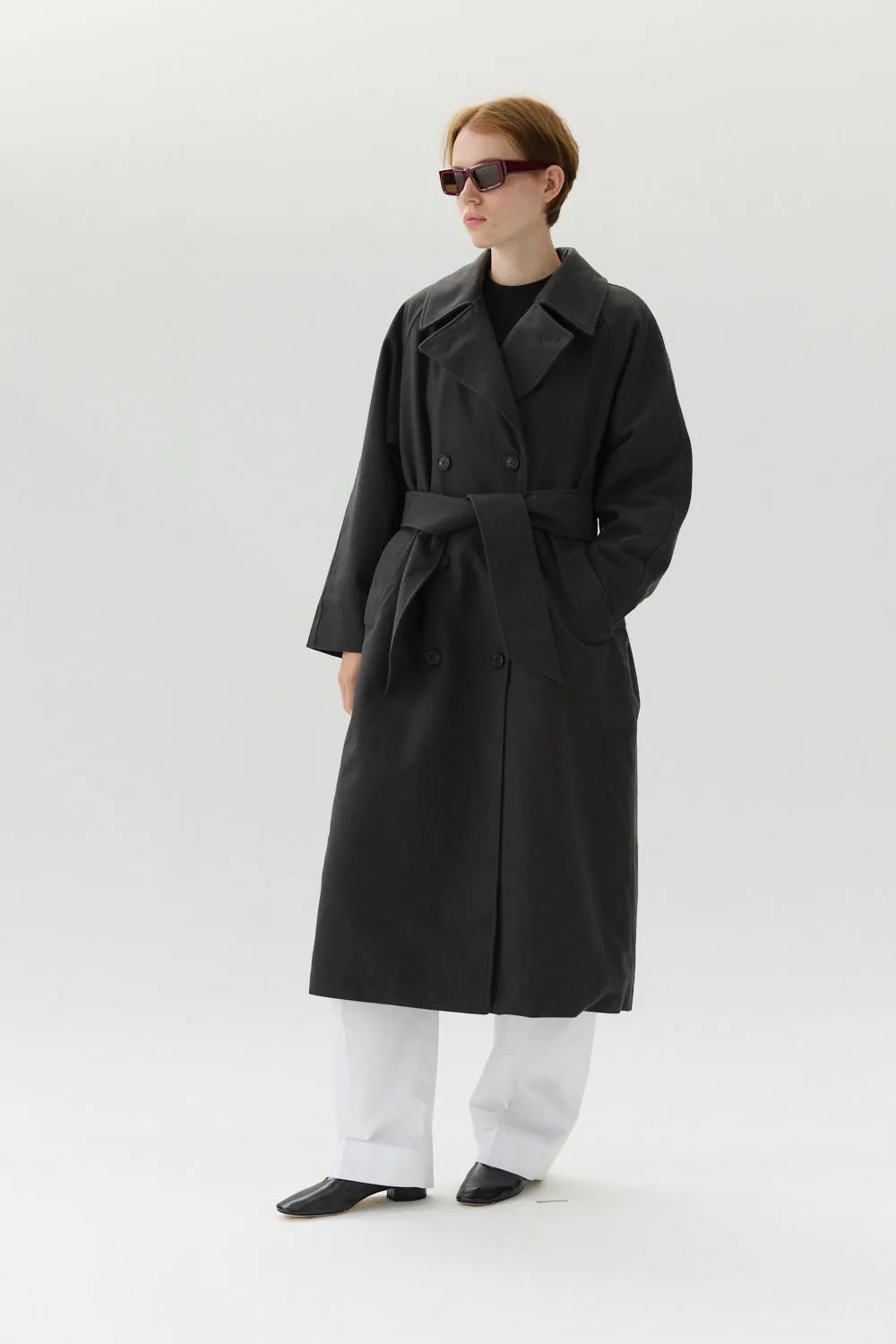 ROOMY TRENCH TECHWOOL AW24 FOREST GREEN