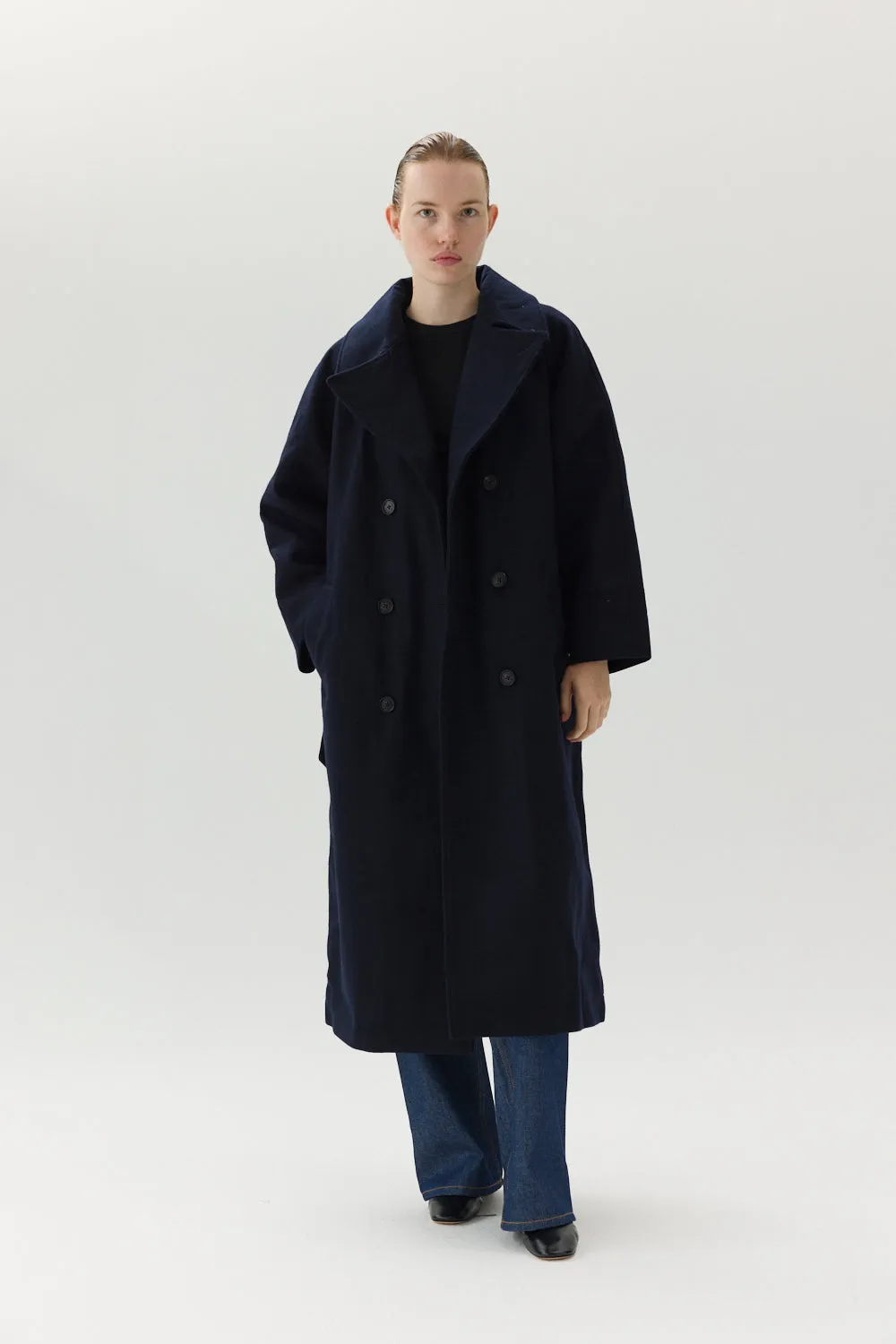 ROOMY TRENCH TECHWOOL AW24 NAVY