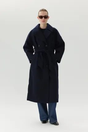 ROOMY TRENCH TECHWOOL AW24 NAVY