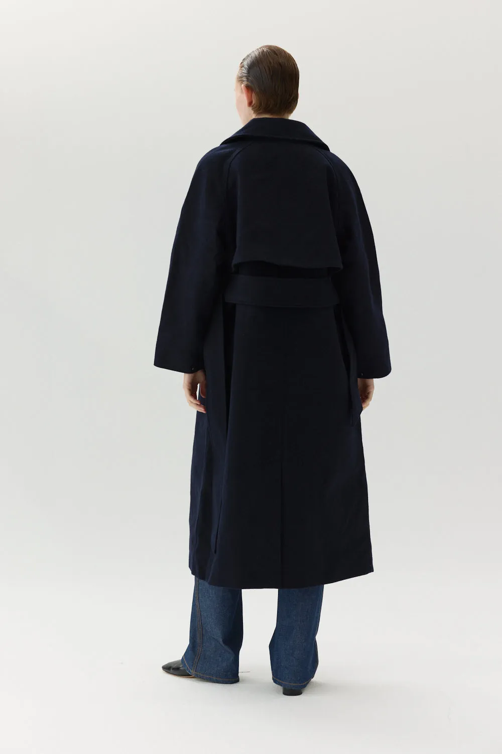 ROOMY TRENCH TECHWOOL AW24 NAVY