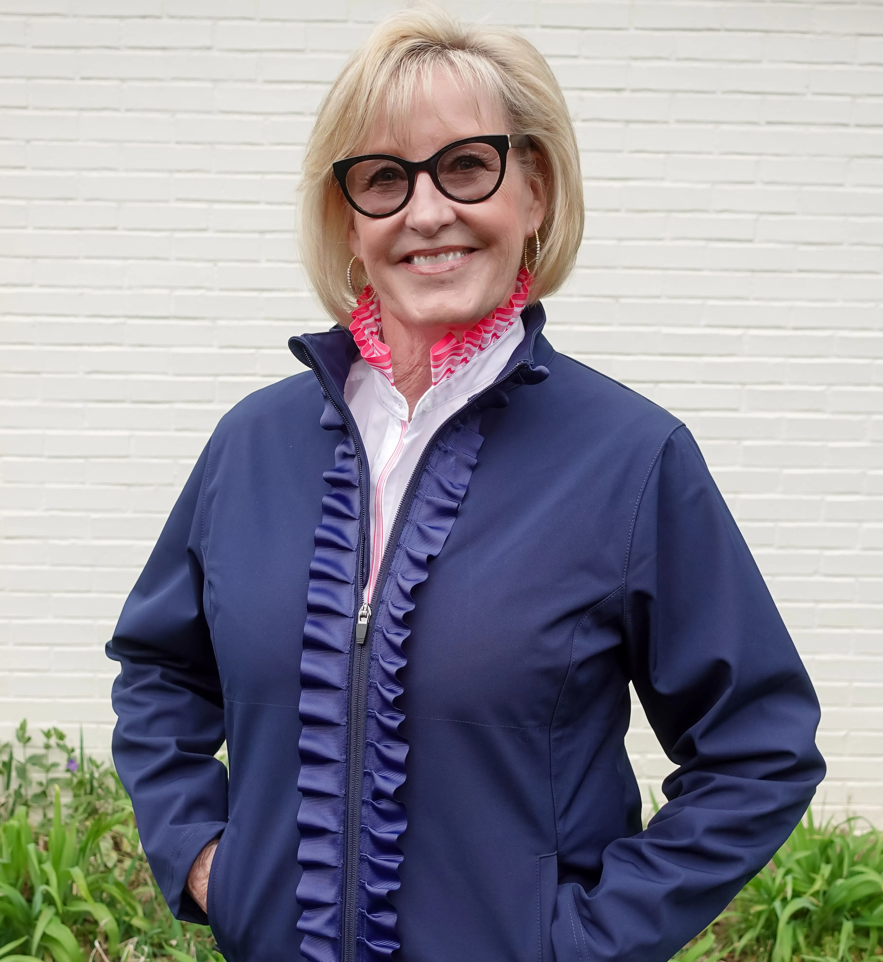 Sailor Soft Shell Jacket - Navy w Navy Ruffle Ribbon (SLR04)