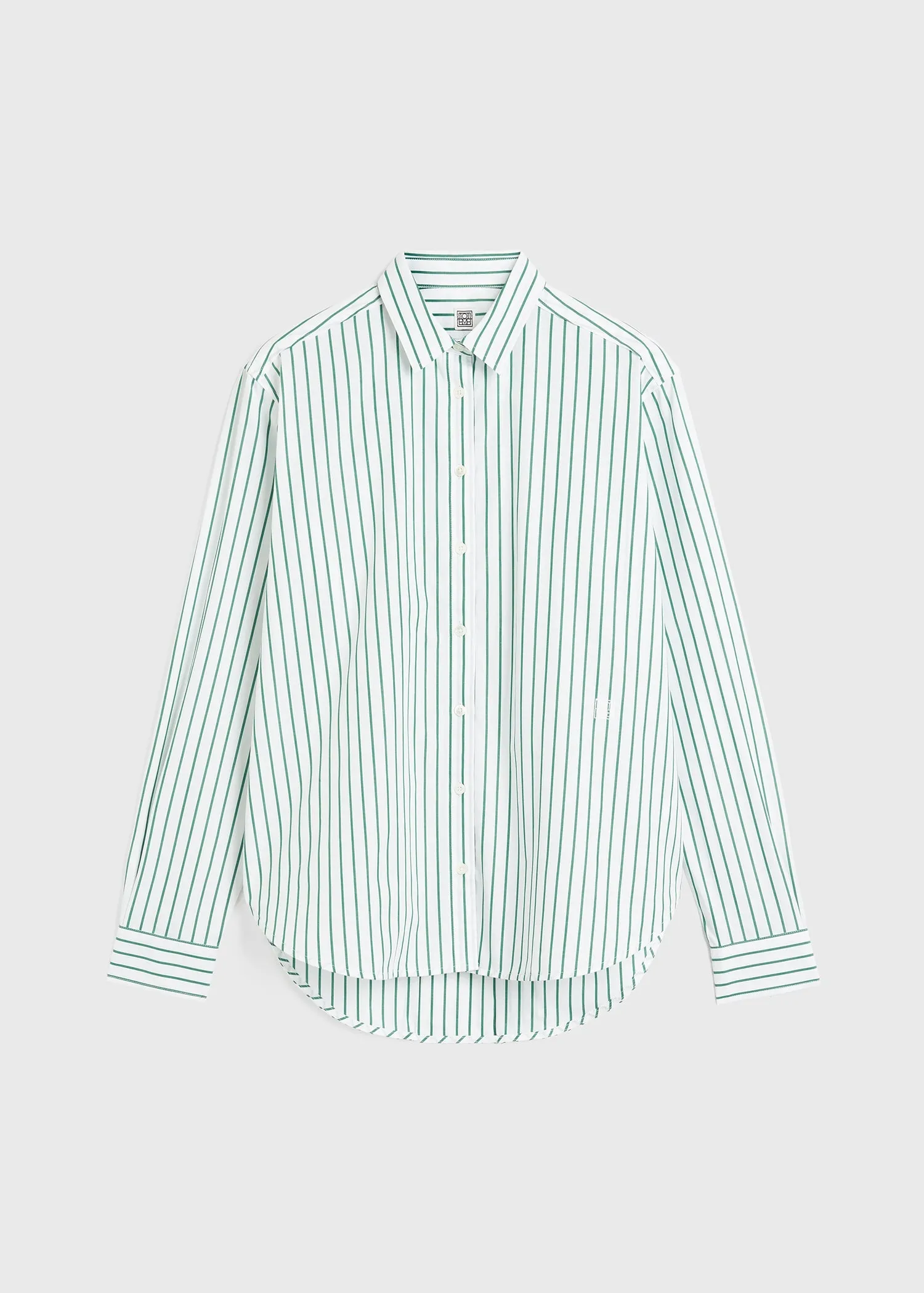 Signature cotton shirt white/green