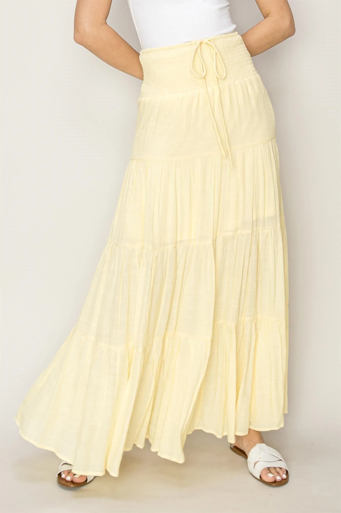 Skirt - Maxi Tiered - Vanilla