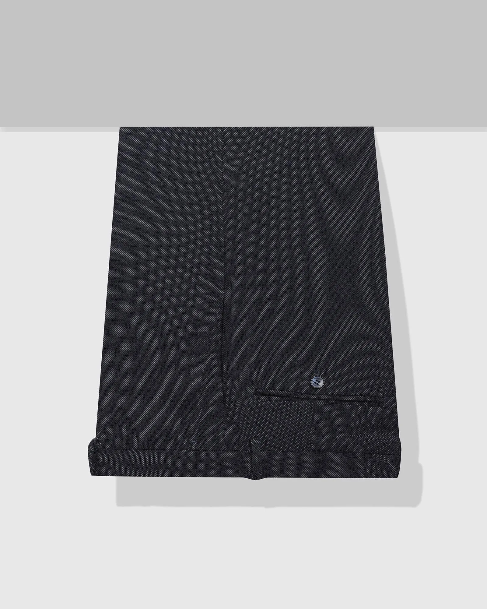 Slim Fit B-91 Formal Navy Textured Trouser - Reader