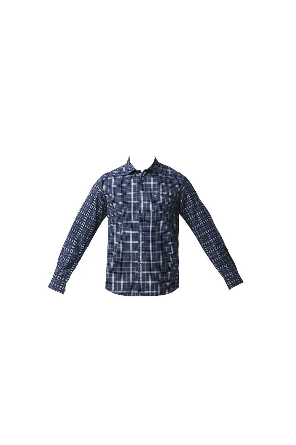 Slim Fit Crepe Checks Shirt