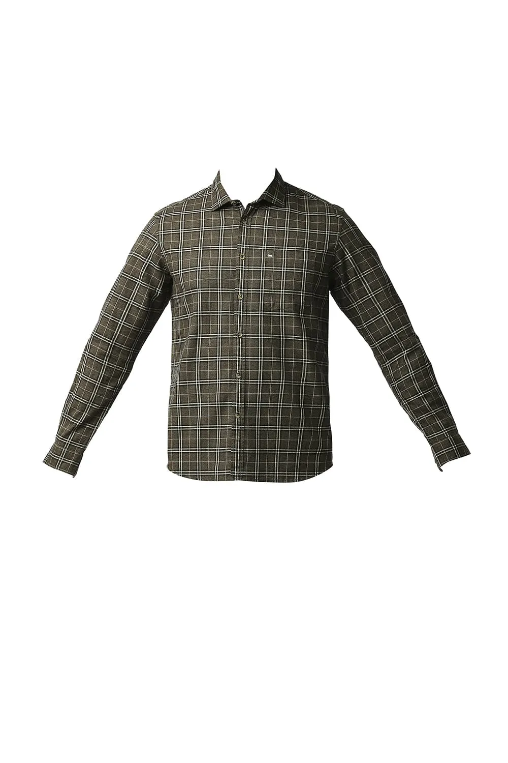 Slim Fit Crepe Checks Shirt