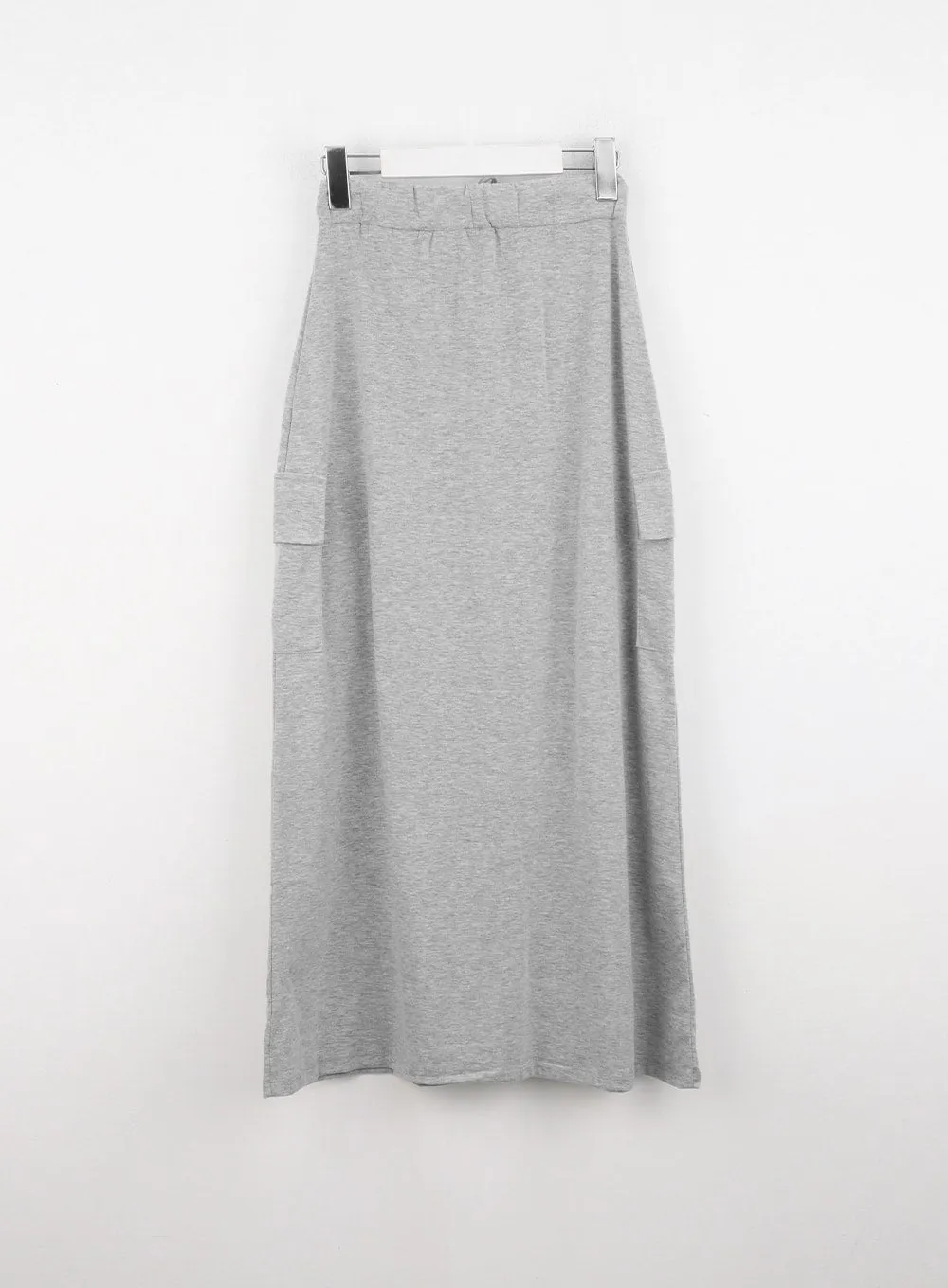 Slit Pocket Maxi Skirt IO326