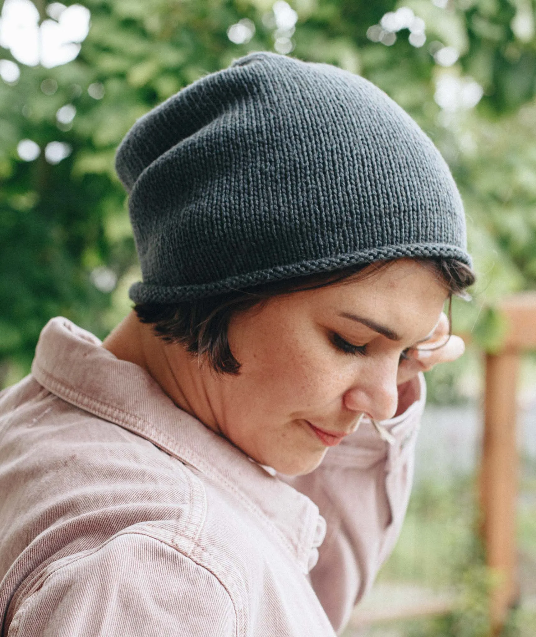 Slouchy Basic Beanie Using Rowan Softyak DK